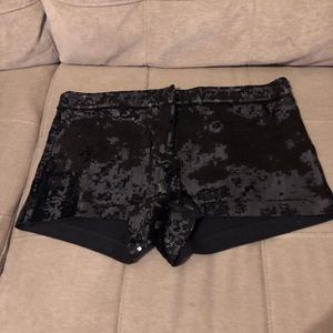 Fun Sequined Black Short Shorts